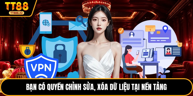 Bạn có quyền chỉnh sửa, xóa dữ liệu tại nền tảng